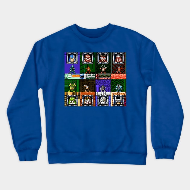 Mega Man 4 Bosses Crewneck Sweatshirt by SuperSensei